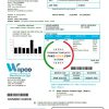 Egypt Water Products Company Egypt (Wapco) utility bill template in Word and PDF format