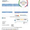 USA CPW utility bill template in Word and PDF format
