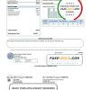 USA Eastern Suburban Water Authority utility bill template in Word and PDF format