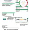 USA ECUA utility bill template in Word and PDF format