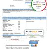 USA Florida City of West Palm Beach utility bill template in Word and PDF format