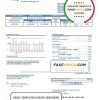 USA Florida FGUA utility bill template in Word and PDF format