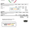 Estonia Eesti Energia electricity utility bill template in Word and PDF format