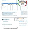 USA Hallsdale-Powell utility bill template in Word and PDF format