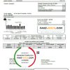 USA Hawaii Water Service Company utility bill template in Word and PDF (.doc and .pdf) format