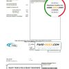 USA Illinois MTC utility bill template in Word and PDF format