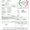 USA Illinois North Shore Gas utility bill template in Word and PDF format