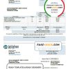 USA Iowa City of Davenport utility bill template in Word and PDF format