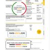 Finland HELEN utility bill template in Word and PDF format