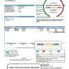 USA Lourdes utility bill template in Word and PDF format