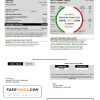 USA Maryland BGE gas and electric utility bill template in Word and PDF format