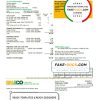 USA Maryland SMECO utility bill template in Word and PDF format