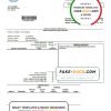 USA Nevada Orono The Lakehore City utility bill template in Word and PDF format