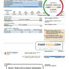 USA New Jersey South Jersey Gas utility bill template in Word and PDF format