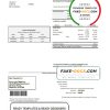 USA New Jersey The Borough of Madison utility bill template in Word and PDF format