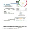 USA New York Port Washington Water District utility bill template in Word and PDF format