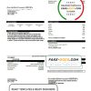 USA North Carolina Woodfin Sanitary Water & Sewer District utility bill template in Word and PDF format