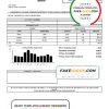 USA Ohio Village of Jackson Center Public Power utility bill template in Word and PDF format