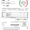 USA Oklahoma City of Tulsa utility bill template in Word and PDF format