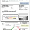 USA Oregon PGE electricity utility bill template in Word and PDF format