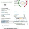 USA Pennsylvania Wellsboro Electric utility bill template in Word and PDF format
