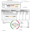 USA San Francisco Xincube utility bill template in Word and PDF format
