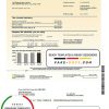 USA Southern California Edison utility bill template in Word and PDF format
