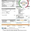 USA Texas AT&T telecommunications utility bill template in Word and PDF format