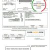 USA Texas El Paso Water utility bill template in Word and PDF format