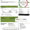 USA Washington Gas (WGL) utility bill template in Word and PDF format