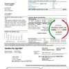 USA Washington Seattle City Light utility bill template in Word and PDF format