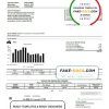 USA Washington Water Service utility bill template in Word and PDF format