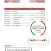 Australia HSBC Bank statement template in Excel and PDF format, fully editable