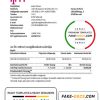 Hungary Magyartel utility bill template in Word and PDF format, fully editable