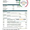 Bahrain Ahli United bank statement template in Word and PDF format