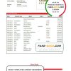 Bahrain Eskan bank statement template in Word and PDF format