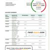 Belarus Belinvest bank statement template in Word and PDF format