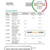 Belgium Keytrade bank statement template in Word and PDF format