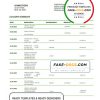 Belize bank statement template in Word and PDF format