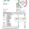Benin African Development bank statement template in Excel and PDF format