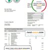 Benin African Development bank statement template in Word and PDF format