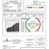Indonesia Global Energy Power utility bill template in Word and PDF format