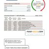 Bulgaria Postbank bank proof of addres statement template in Excel and PDF format