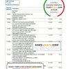 Burkina Faso Bank of Africa bank statement .xls and .pdf template, fully editable (AutoSum)