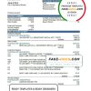 Burundi Bank of Africa bank statement Excel and PDF template (AutoSum)