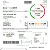 Ireland Three.ie utility bill template in Word and PDF format
