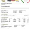 Central African Republic Bank of Central African States (BEAC) bank statement template, Word and PDF format (.doc and .pdf)