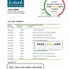 Central African Republic Ecobank bank statement Excel and PDF template (AutoSum)