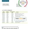 Central African Republic Ecobank bank statement template in Word and PDF format