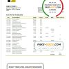 Chad Commercial Bank of Tchad bank statement template in Word and PDF format
